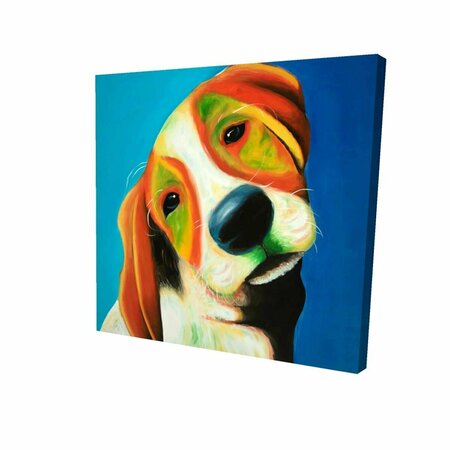 FONDO 12 x 12 in. Colorful Beagle Dog-Print on Canvas FO2779492